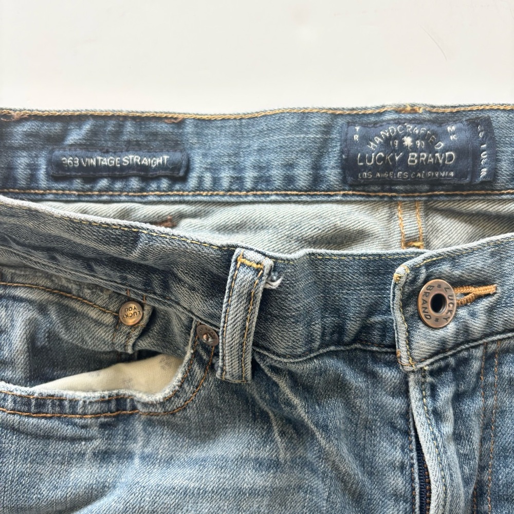 Lucky Brand Womens 363 Vintage Straight Denim Shorts Size 30 Cut Off Summer - Picture 7 of 12